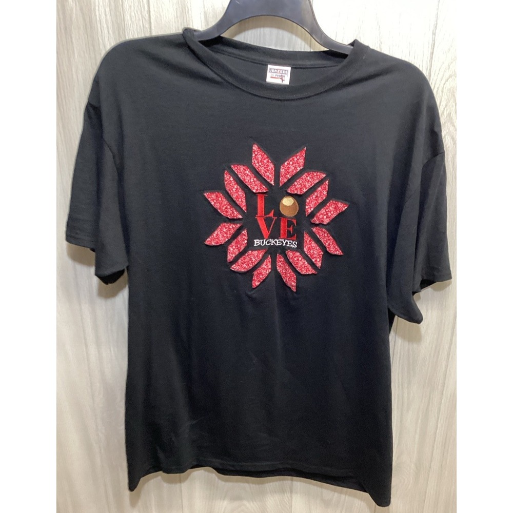 JERZEES Women's (Size XL) Short Sleeve Crew Neck T-Shirt Love Buckeyes
